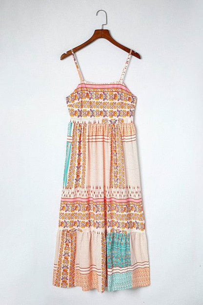 Patchwork mint coral long sundress - Shop Style & More | Fresh Looks, Everyday Deals & Free Shipping