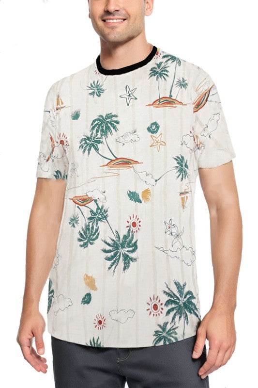 Allover Print Short Sleeve Tshirt - Shop Style & More | Fresh Looks, Everyday Deals & Free Shipping