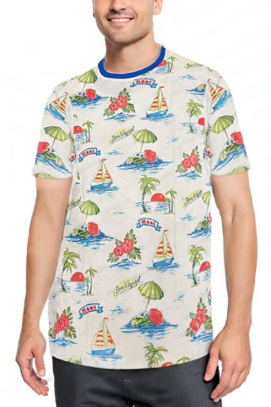 Allover Print Short Sleeve Tshirt - Shop Style & More | Fresh Looks, Everyday Deals & Free Shipping