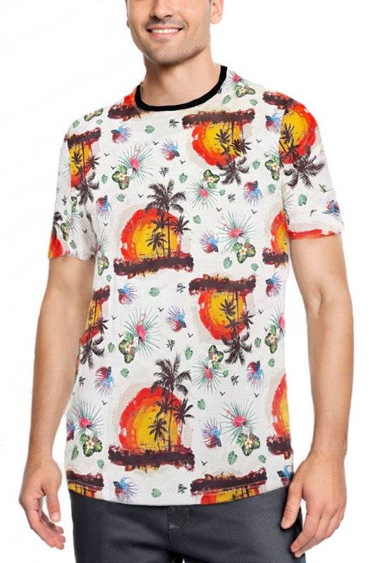 Allover Print Short Sleeve Tshirt - Shop Style & More | Fresh Looks, Everyday Deals & Free Shipping