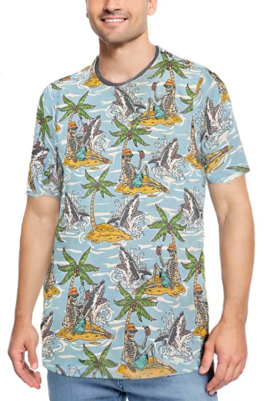 Allover Print Short Sleeve Tshirt - Shop Style & More | Fresh Looks, Everyday Deals & Free Shipping