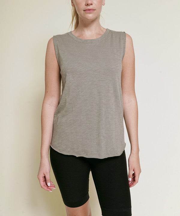 COTTON SLUB MUSCLE VINTAGE NEW TANK - Shop Style & More | Fresh Looks, Everyday Deals & Free Shipping