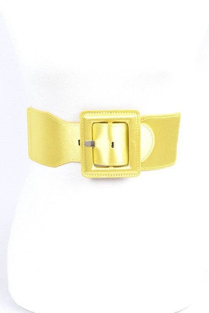 Satin Metallic Elastic Fashion Wide Belt - Shop Style & More | Fresh Looks, Everyday Deals & Free Shipping