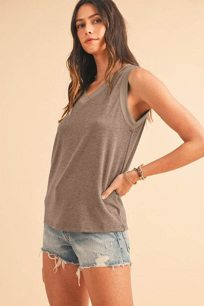 Ribbed V Neck Tank - Shop Style & More | Fresh Looks, Everyday Deals & Free Shipping