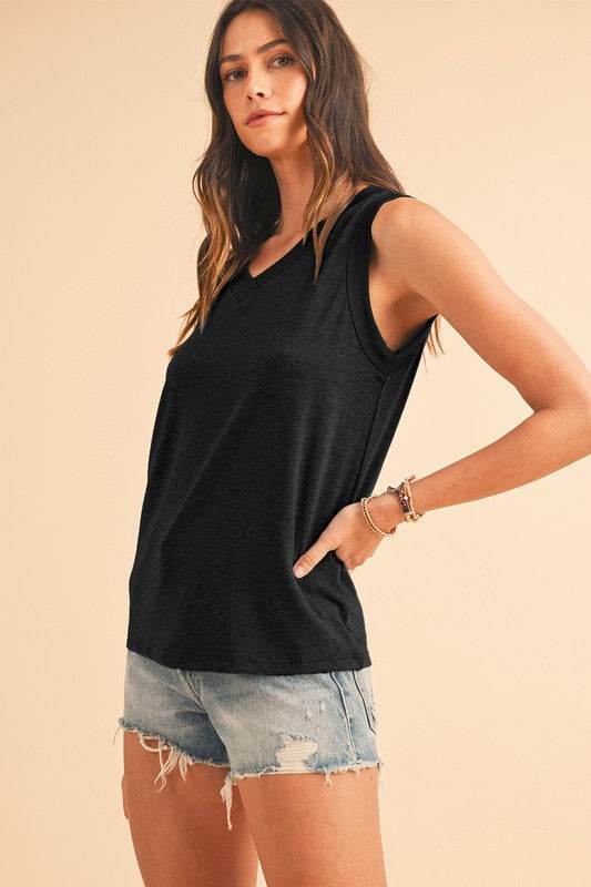 Ribbed V Neck Tank - Shop Style & More | Fresh Looks, Everyday Deals & Free Shipping