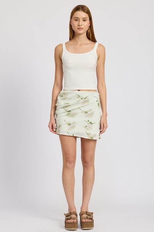 FLORAL PENCIL SKIRT WITH SIDE SLIT - Shop Style & More | Fresh Looks, Everyday Deals & Free Shipping