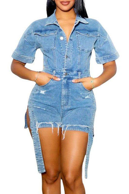 Denim Dazzle Romper - Shop Style & More | Fresh Looks, Everyday Deals & Free Shipping
