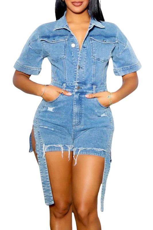 Denim Dazzle Romper - Shop Style & More | Fresh Looks, Everyday Deals & Free Shipping