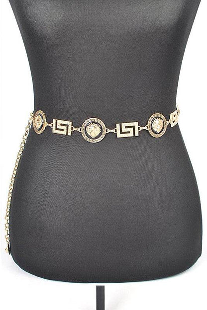 Plus Size Lion Emblem Iconic Chain Belt - Shop Style & More | Fresh Looks, Everyday Deals & Free Shipping