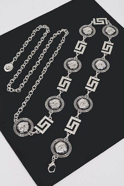 Plus Size Lion Emblem Iconic Chain Belt - Shop Style & More | Fresh Looks, Everyday Deals & Free Shipping