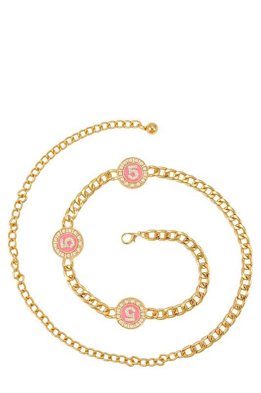 Metal Circle Five Pearl Charm Chain Belt - Shop Style & More | Fresh Looks, Everyday Deals & Free Shipping