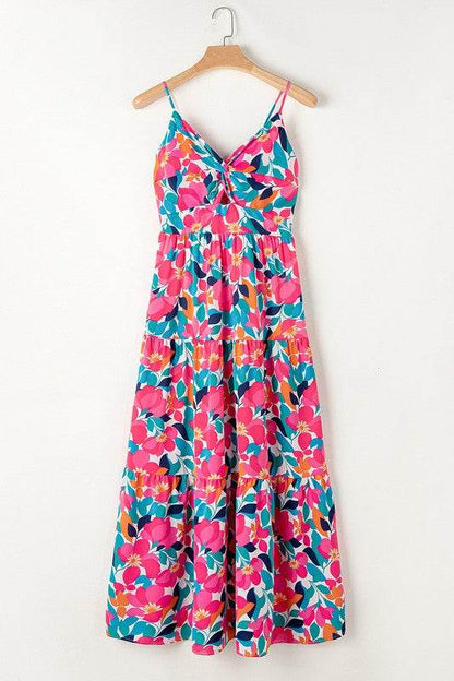 Women Twisted Smocked Back Tiered Maxi Dress - Shop Style & More | Fresh Looks, Everyday Deals & Free Shipping