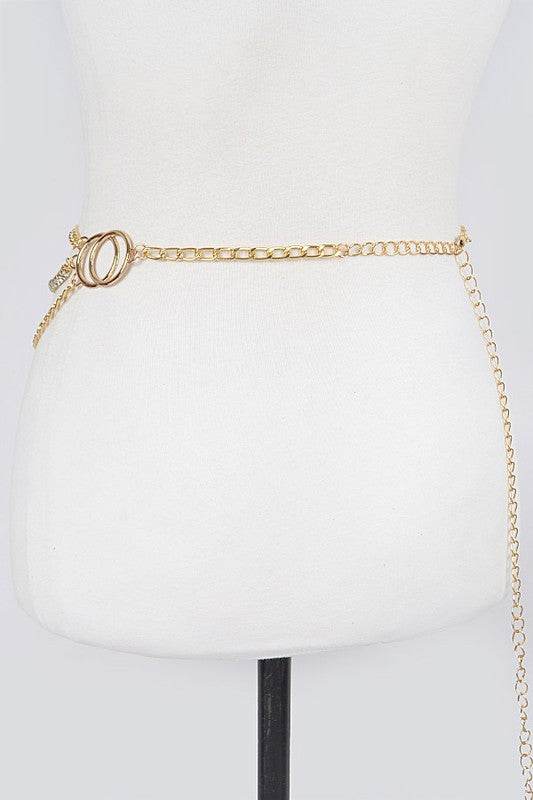 Iconic Rhinestone Mix Layered Chain Belt - Shop Style & More | Fresh Looks, Everyday Deals & Free Shipping