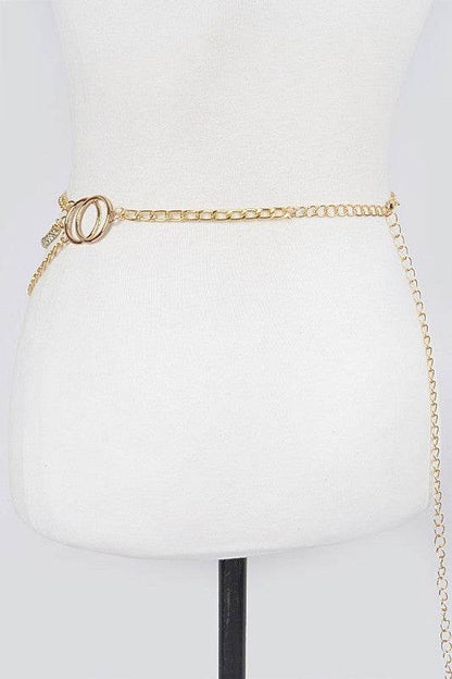 Iconic Rhinestone Mix Layered Chain Belt - Shop Style & More | Fresh Looks, Everyday Deals & Free Shipping