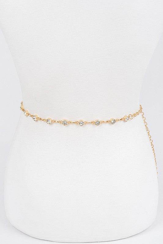 Rhinestone Station Mix Layer Chain Belt - Shop Style & More | Fresh Looks, Everyday Deals & Free Shipping