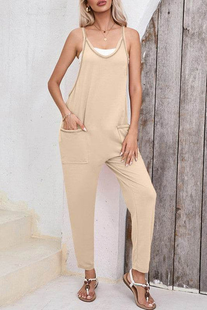 Women Harem Pants Sleeveless V Neck Jumpsuit - Shop Style & More | Fresh Looks, Everyday Deals & Free Shipping