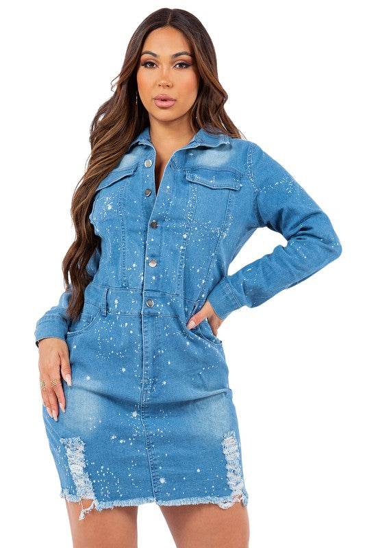 WOMEN FASHION DENIM DRESS - Shop Style & More | Fresh Looks, Everyday Deals & Free Shipping