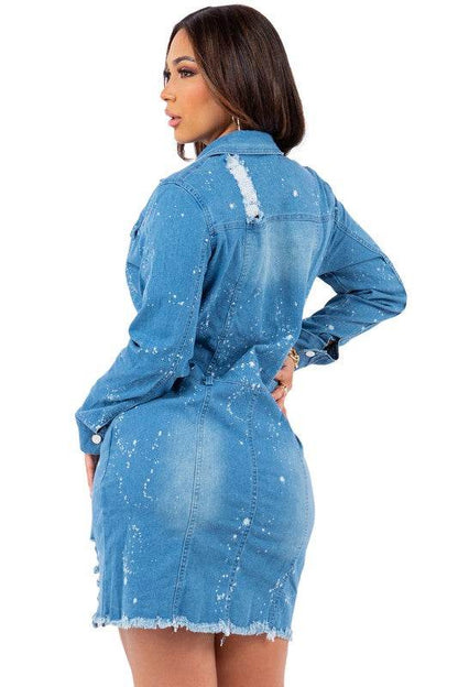 WOMEN FASHION DENIM DRESS - Shop Style & More | Fresh Looks, Everyday Deals & Free Shipping