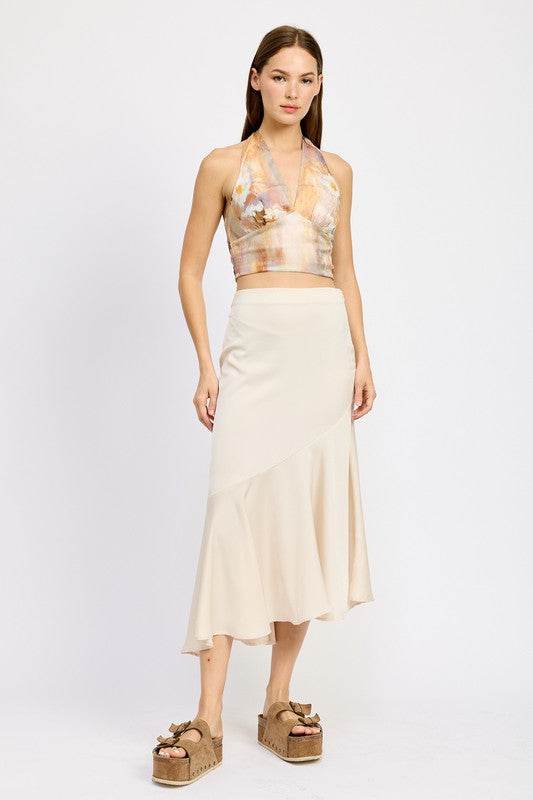 ASYMMETRICAL RUFFLE HEM SKIRT - Shop Style & More | Fresh Looks, Everyday Deals & Free Shipping