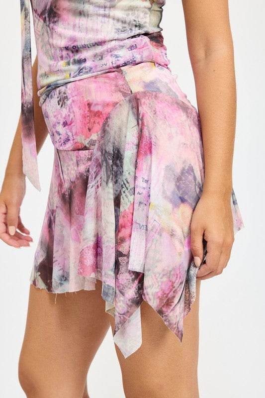 ASYMMETRICAL SHARKBITE HEM MINI SKIRT - Shop Style & More | Fresh Looks, Everyday Deals & Free Shipping