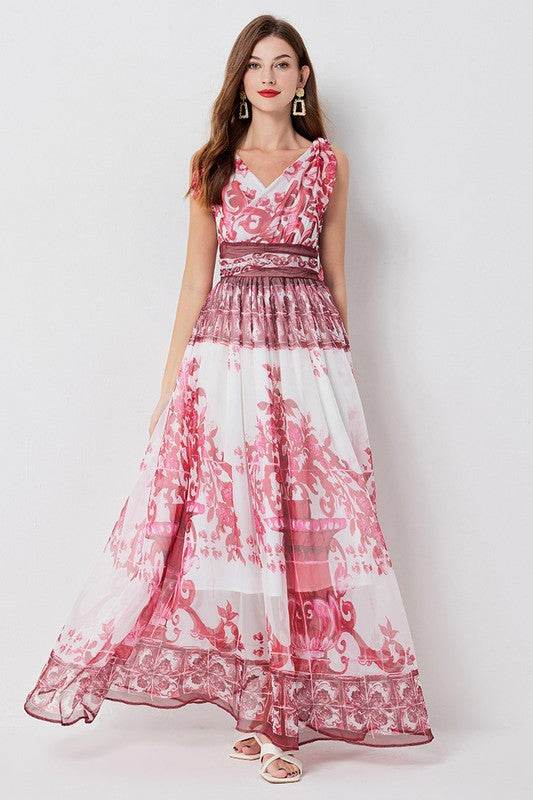 WOMEN FASHION CHIFFON MAXI DRESS - Shop Style & More | Fresh Looks, Everyday Deals & Free Shipping