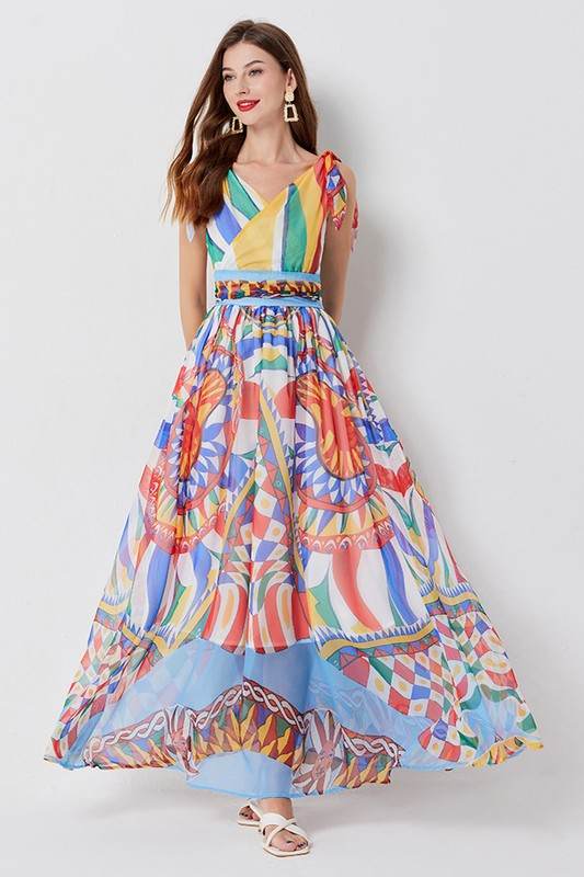 WOMEN FASHION CHIFFON MAXI DRESS - Shop Style & More | Fresh Looks, Everyday Deals & Free Shipping