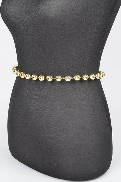 Metallic CCB Beads Fashion Chain Belt - Shop Style & More | Fresh Looks, Everyday Deals & Free Shipping