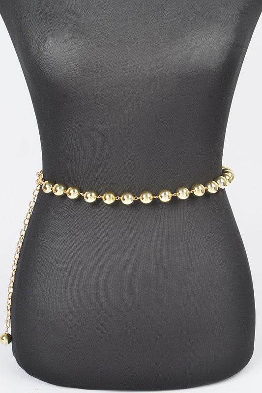 Metallic CCB Beads Fashion Chain Belt - Shop Style & More | Fresh Looks, Everyday Deals & Free Shipping