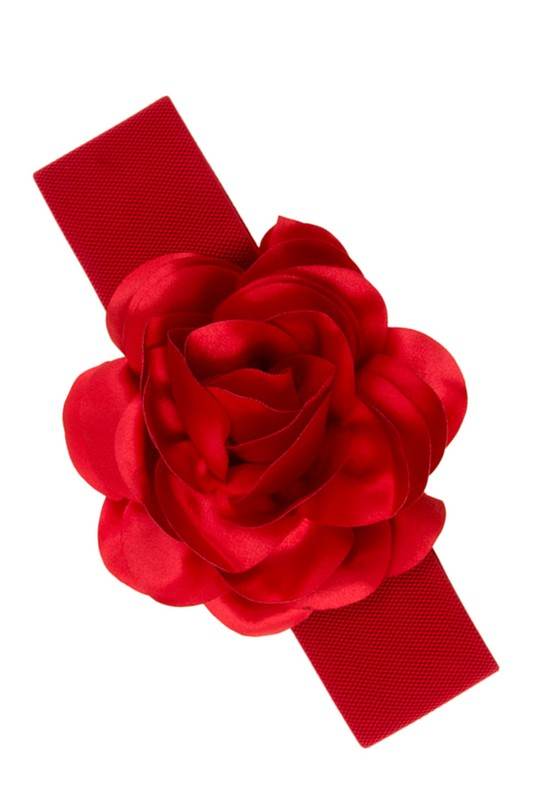 Chiffon Flower Charm Elastic Belt - Shop Style & More | Fresh Looks, Everyday Deals & Free Shipping