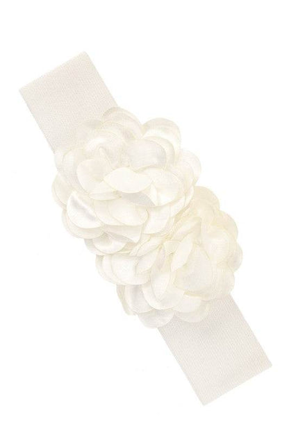 Chiffon Double Flower Charm Elastic Belt - Shop Style & More | Fresh Looks, Everyday Deals & Free Shipping