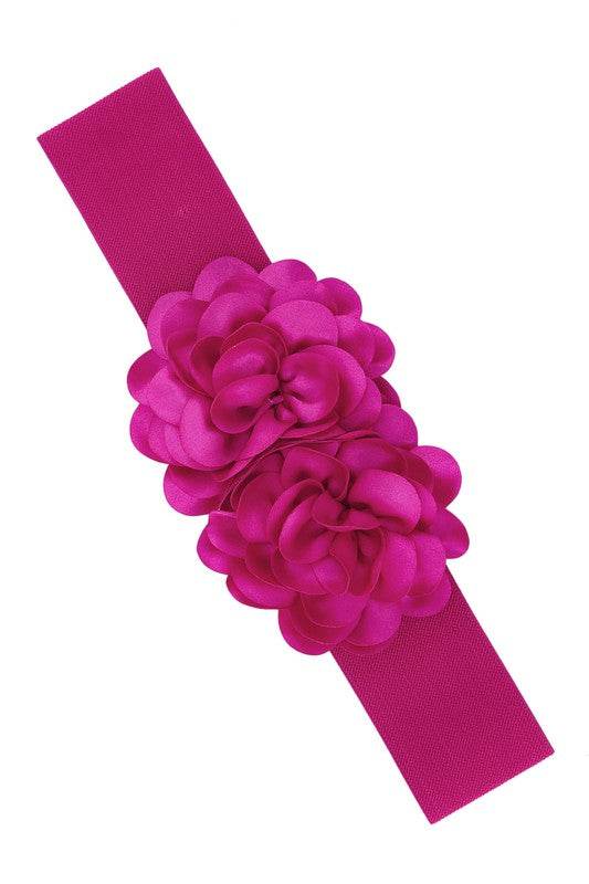 Chiffon Double Flower Charm Elastic Belt - Shop Style & More | Fresh Looks, Everyday Deals & Free Shipping