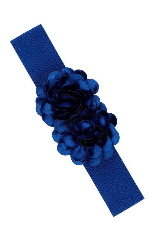 Chiffon Double Flower Charm Elastic Belt - Shop Style & More | Fresh Looks, Everyday Deals & Free Shipping