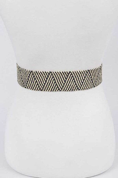 Resin Buckle Faux Straw Elastic Belt - Shop Style & More | Fresh Looks, Everyday Deals & Free Shipping