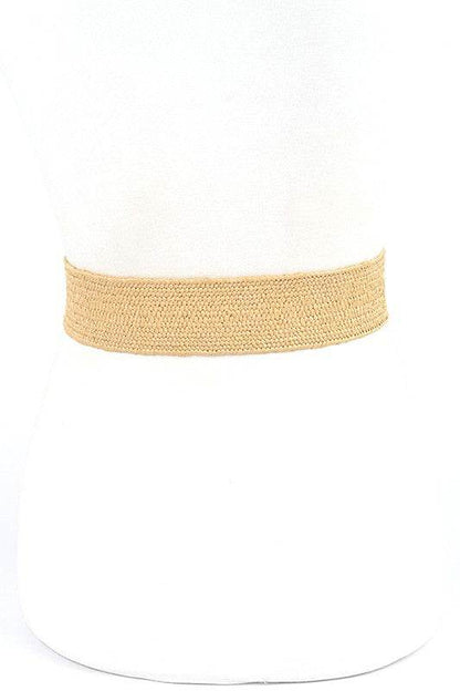 Wooden Buckle Elastic Faux Straw Fashion Belt - Shop Style & More | Fresh Looks, Everyday Deals & Free Shipping