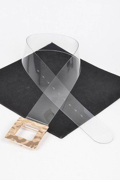 Square Buckle Clear Transparent Belt - Shop Style & More | Fresh Looks, Everyday Deals & Free Shipping