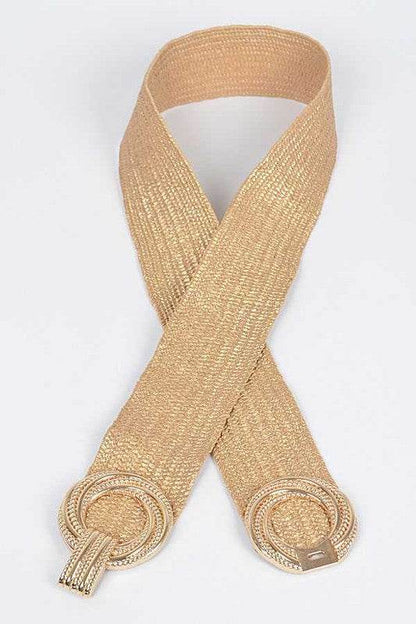 Metallic Faux Straw Elastic Belt - Shop Style & More | Fresh Looks, Everyday Deals & Free Shipping