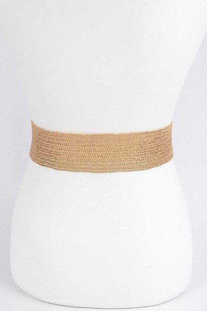 Metallic Faux Straw Elastic Belt - Shop Style & More | Fresh Looks, Everyday Deals & Free Shipping