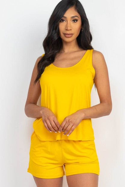 Basic Comfy Tank Top & mini casual Shorts Set - Shop Style & More | Fresh Looks, Everyday Deals & Free Shipping