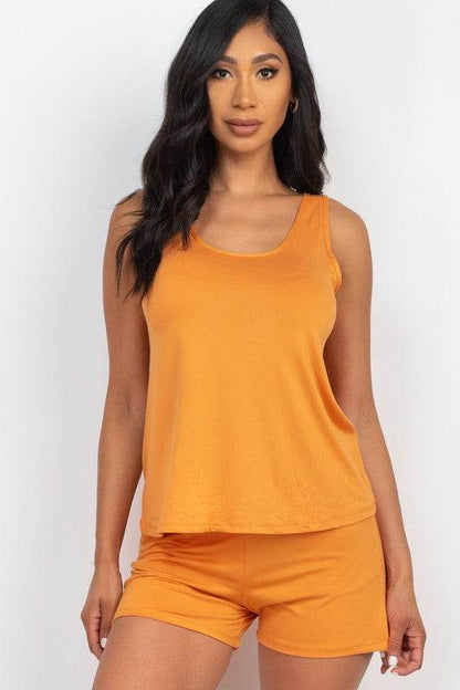Basic Comfy Tank Top & mini casual Shorts Set - Shop Style & More | Fresh Looks, Everyday Deals & Free Shipping