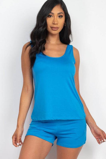 Basic Comfy Tank Top & mini casual Shorts Set - Shop Style & More | Fresh Looks, Everyday Deals & Free Shipping