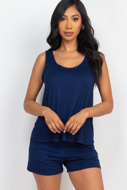 Basic Comfy Tank Top & mini casual Shorts Set - Shop Style & More | Fresh Looks, Everyday Deals & Free Shipping
