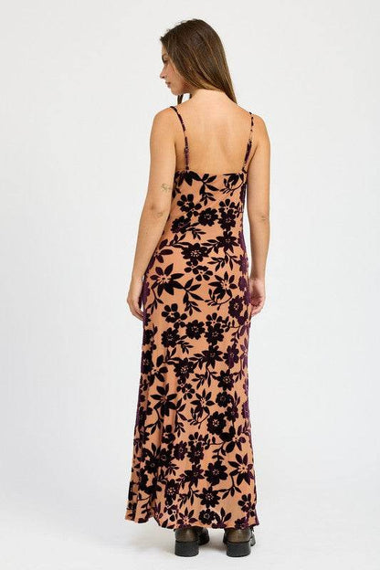 FLORAL PRINT COWL NECK MAXI DRESS - Shop Style & More | Fresh Looks, Everyday Deals & Free Shipping