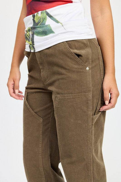 CORDUROY FULL PANTS WITH POCKETS - Shop Style & More | Fresh Looks, Everyday Deals & Free Shipping