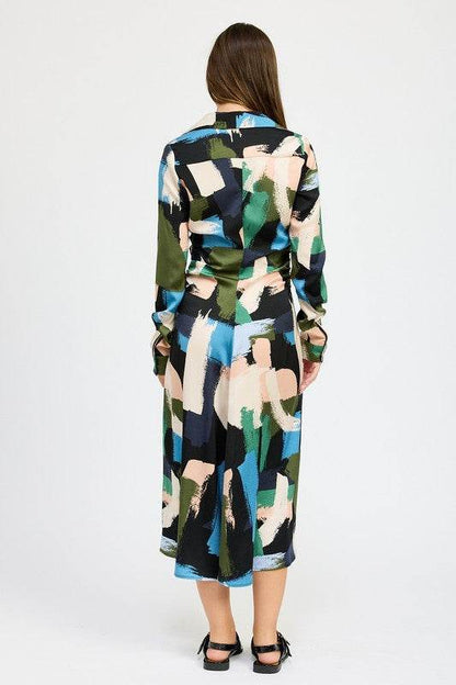 LONG SLEEVE RUCHED SHIRT DRESS - Shop Style & More | Fresh Looks, Everyday Deals & Free Shipping