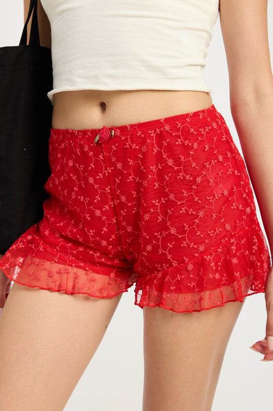 RUFFLE JERSEY SHORTS - Shop Style & More | Fresh Looks, Everyday Deals & Free Shipping