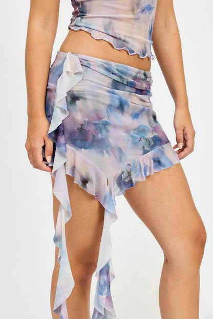 MESH RUFFLE MINI SKIRT - Shop Style & More | Fresh Looks, Everyday Deals & Free Shipping