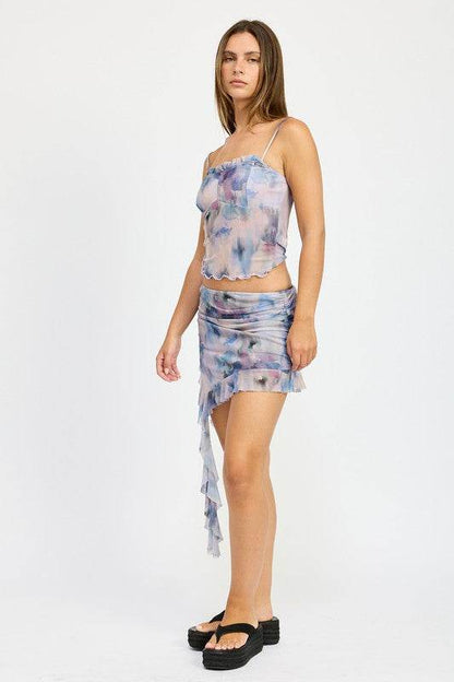 MESH RUFFLE MINI SKIRT - Shop Style & More | Fresh Looks, Everyday Deals & Free Shipping