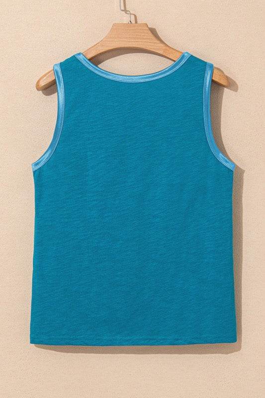 Skyla Metallic Sheen Tank Top - Shop Style & More | Fresh Looks, Everyday Deals & Free Shipping