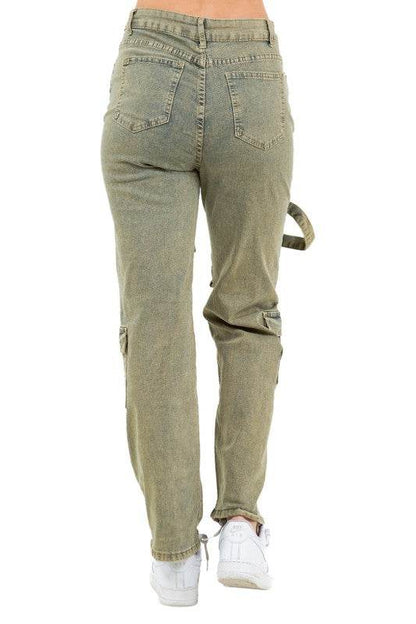 WOMEN FAHION CARGO STYLE DENIM PANTS - Shop Style & More | Fresh Looks, Everyday Deals & Free Shipping