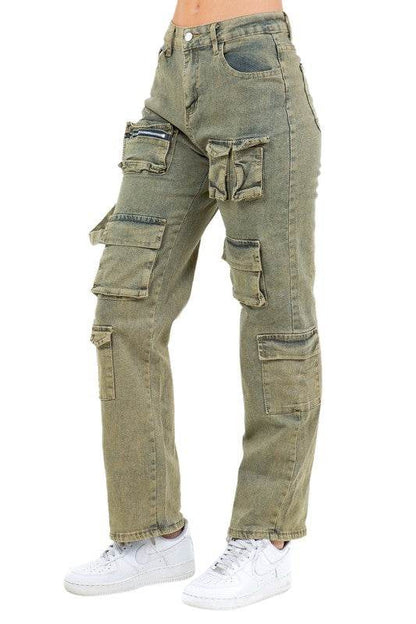 WOMEN FAHION CARGO STYLE DENIM PANTS - Shop Style & More | Fresh Looks, Everyday Deals & Free Shipping